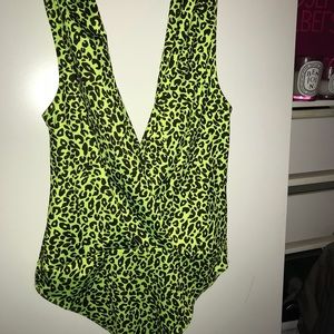 80s leopard body suit